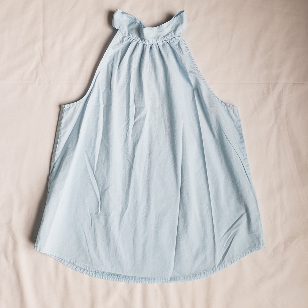 J.Crew Light Blue Bow Back Halter Top